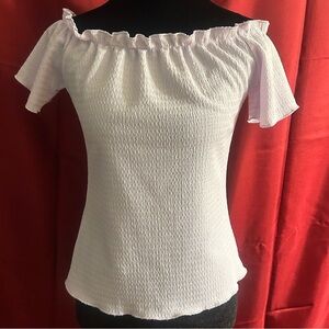Lavender Ruffled Off-Shoulder Top